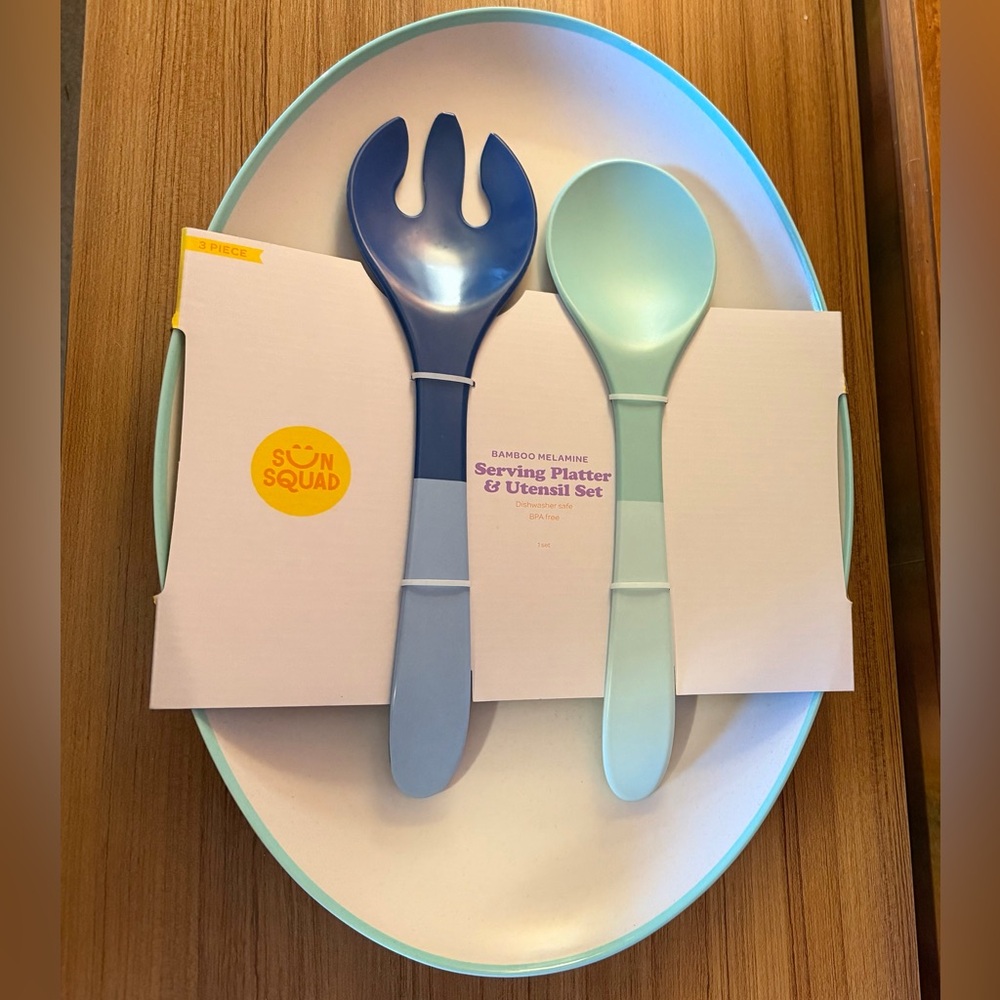 Sun Squad Serving Platter & Utensil Set